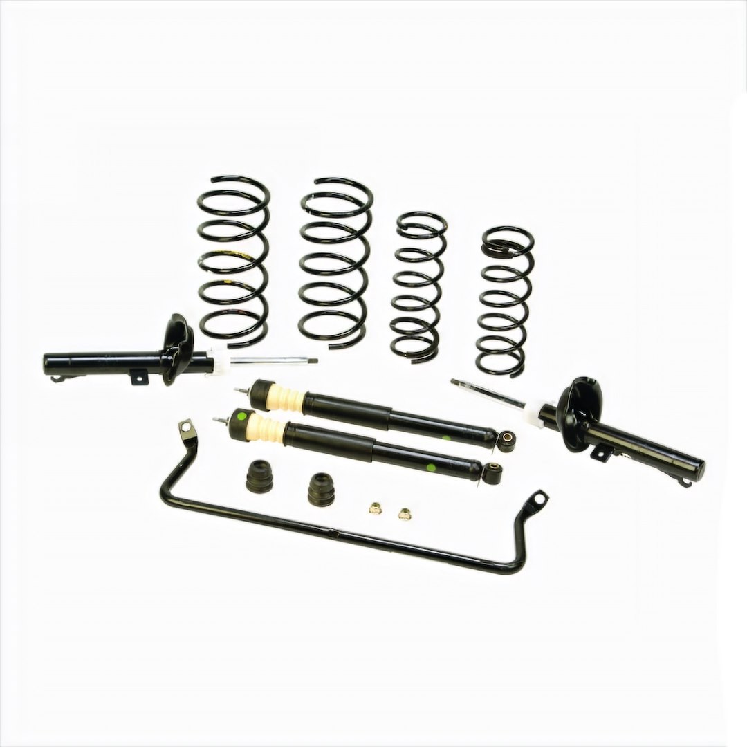 Ford Performance Suspension Kit, 1/2 Inch Drop Front and Rear, With Rear Shocks/ Front Struts/ Front and Rear Coil Springs/ Rear Sway Bar – M-3000-ZX3