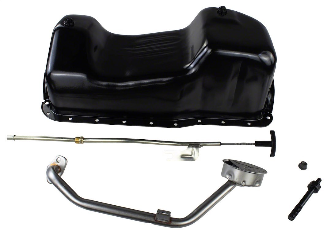 Ford Oil Pan, 351W/ 5.8L, 5 Quarts, Rear Wet Sump, Unplated, Not for Sale on Pollution Control Vehicles – M-6675-A58