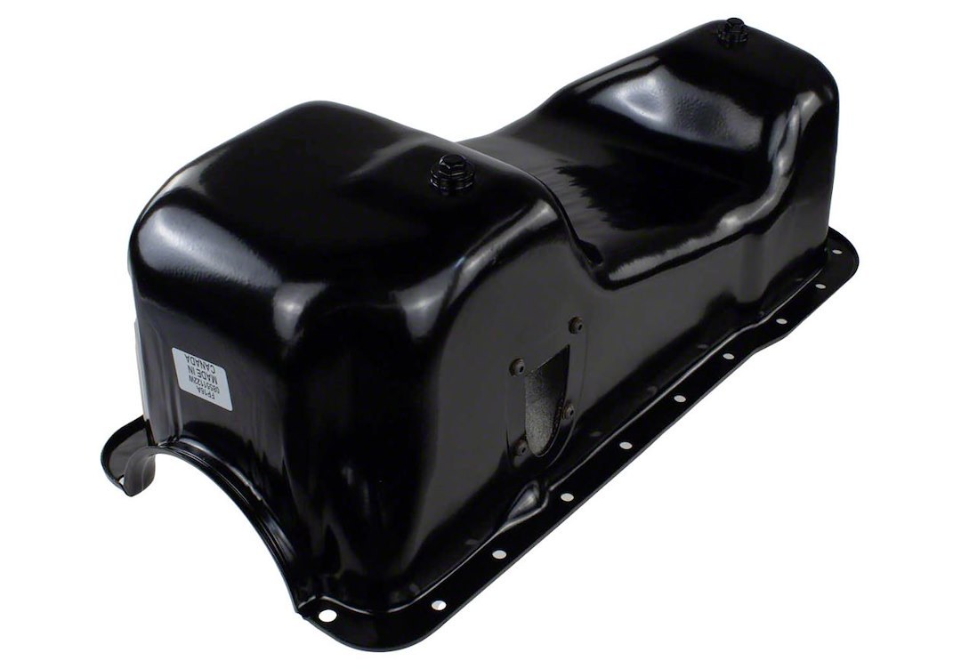 Ford Oil Pan, 351W/ 5.8L, 5 Quarts, Rear Wet Sump, Unplated, Not for Sale on Pollution Control Vehicles – M-6675-A58