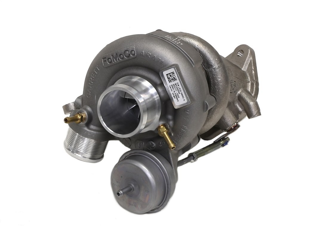 Ford Turbocharger Kit, Single Turbo, Internal Wastegate, 60 Millimeter to 63 Millimeter Compressor Wheel, 50 Millimeter Turbine Wheel – M-9348-23T