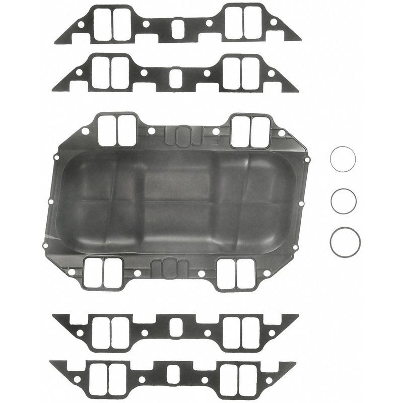 Fel Pro Hp Intake Manifold Gasket, Chrysler Big Block 361/ 383/ 400 Engines, Rectangular, 1.23 Inch X 2.27 Inch Port Size, Embossed Metal – 1214