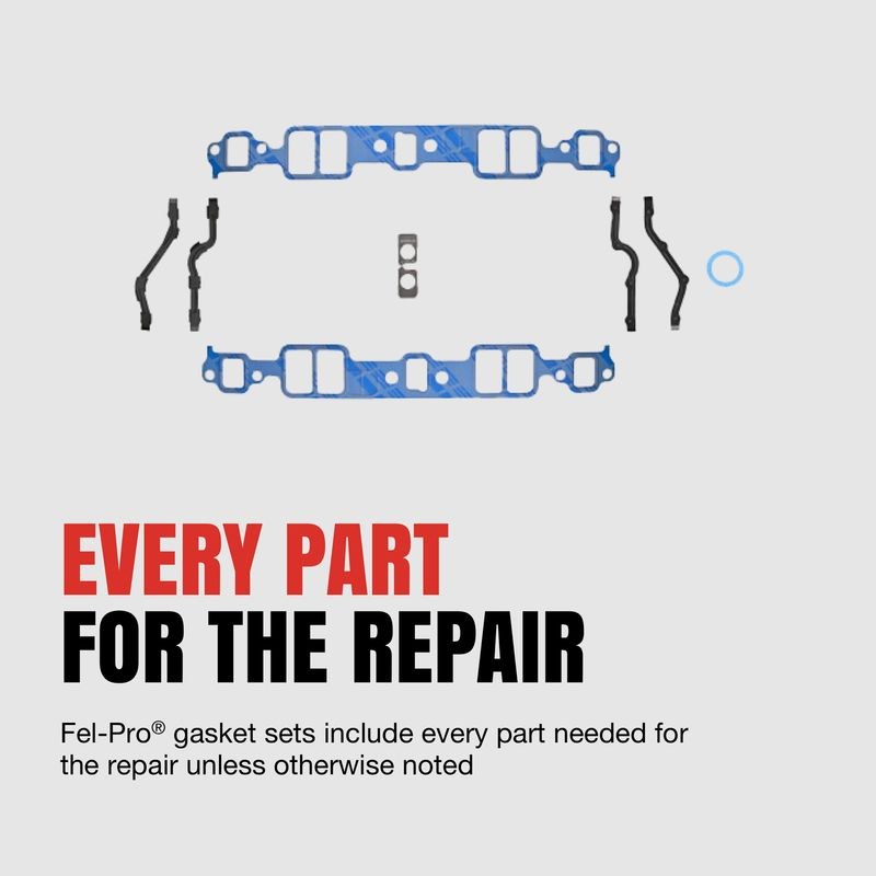 Fel Pro Hp Intake Manifold Gasket, Chrysler Big Block 361/ 383/ 400 Engines, Rectangular, 1.23 Inch X 2.27 Inch Port Size, Embossed Metal – 1214