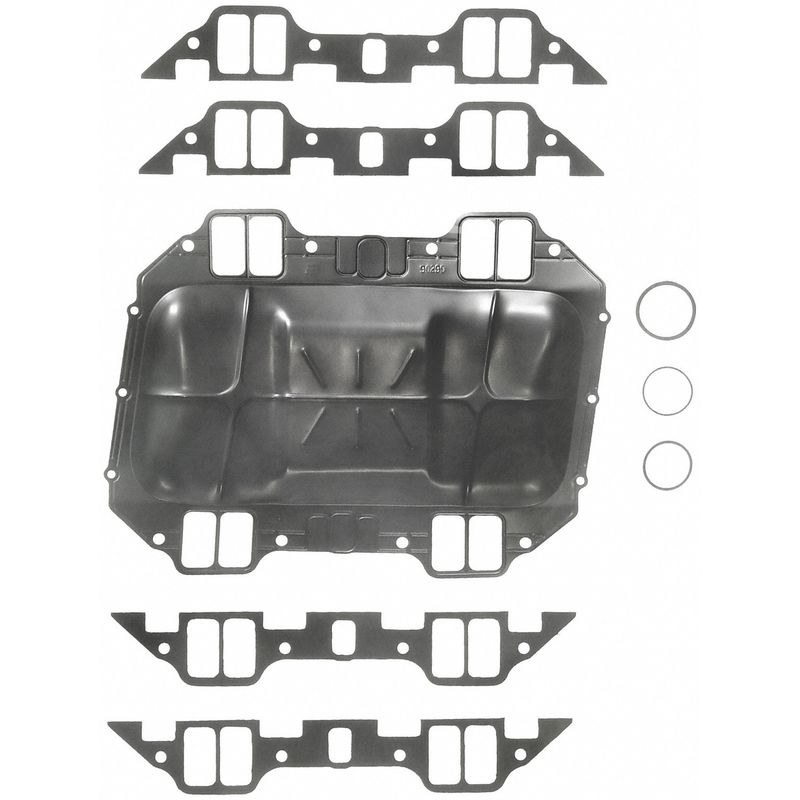 Fel Pro Hp Intake Manifold Gasket, Chrysler Big Block 413/ 426W/ 440 Engines, Rectangular, 1.23 Inch X 2.27 Inch Port Size, Embossed Metal – 1215
