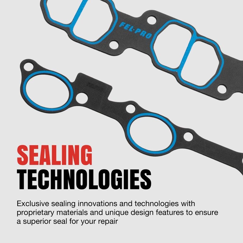 Fel Pro Hp Intake Manifold Gasket, Pontiac 326/ 350/ 389/ 400/ 421/ 428/ 455, Pontiac V8, 1.18 Inch X 2.20 Inch Port Size, Printoseal – 1233