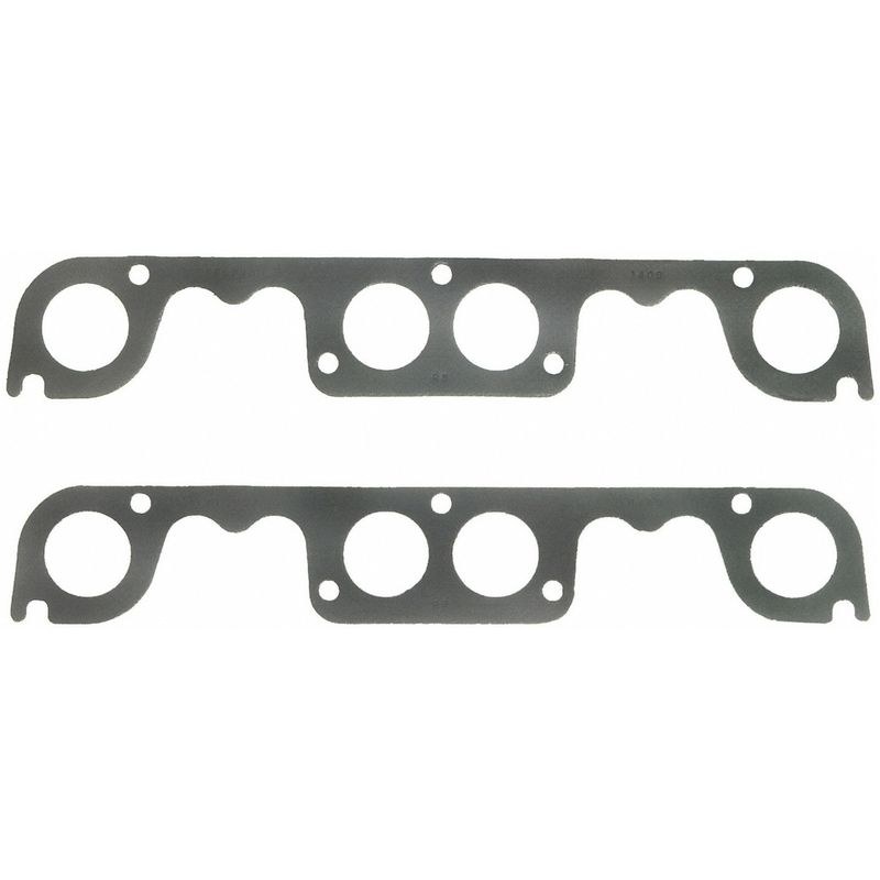 Fel Pro Hp Exhaust Header Gasket, Chevy Small Block, Perforated Steel Core with Anti Stick Coating, Set of 2, 1.81 Inch Diameter Port Size – 1409