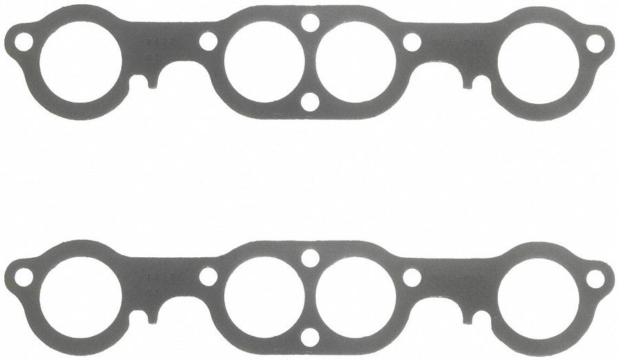 Fel Pro Hp Exhaust Header Gasket, Chevy Small Block, Perforated Steel Core with Anti Stick Coating, Set of 2, 1.90 Inch Diameter Port Size – 1437