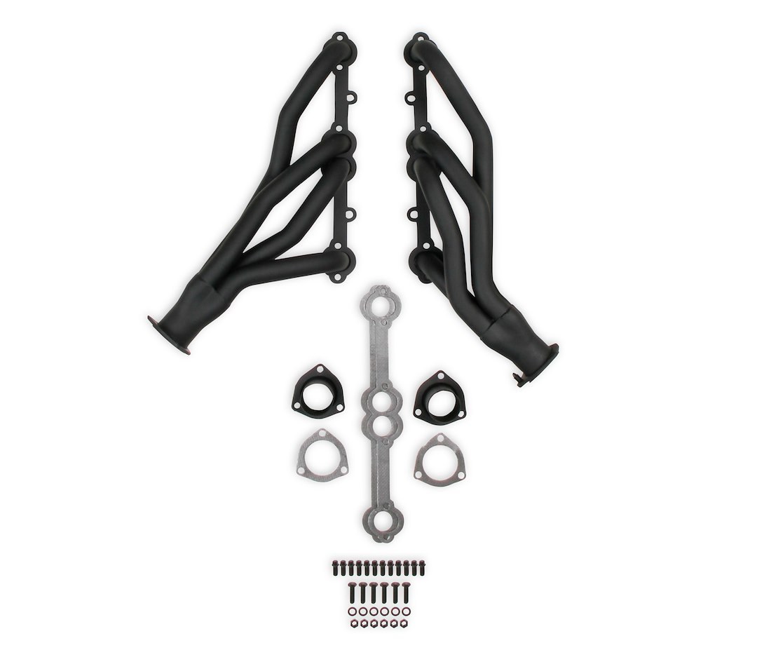 Flow Tech Exhaust Header, For Use with 283-400 Cubic Inch Chevy Engines, Shorty Style Chassis Exit, 1-1/2 Inch Diameter Primary Tubes – 11108FLT