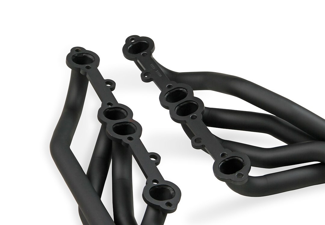 Flow Tech Exhaust Header, For Use with 283-400 Cubic Inch Chevy Engines, Shorty Style Chassis Exit, 1-1/2 Inch Diameter Primary Tubes – 11108FLT