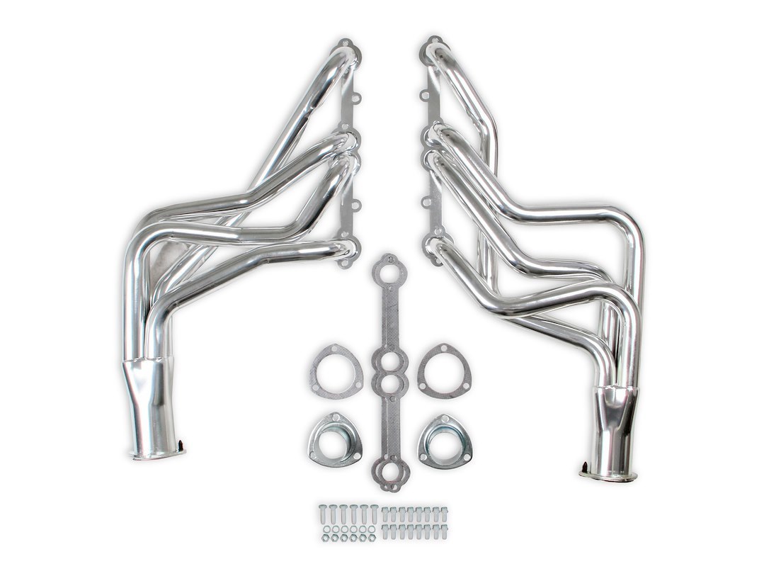 Flow Tech Exhaust Header, For Use with 283-400 Cubic Inch Chevy Engines, Chassis Exit, 1-5/8 Inch Diameter Primary Tubes – 31100FLT