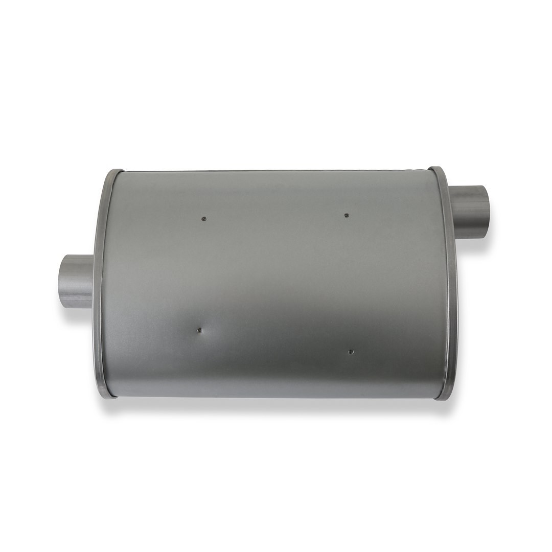 Flow Tech Exhaust Muffler, Raptor ™, 10 Inch Width X 4-1/2 Inch Height Aluminized Steel Case, Single 2 Inch Center Inlet – 50050FLT