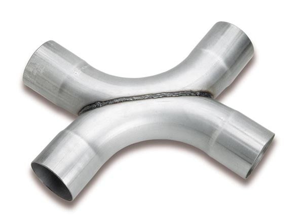 Flow Tech Exhaust Crossover Pipe, X-Pipe, Aluminized Steel, 2-1/2 Inch Diameter, Without Catalytic Converters – 53620FLT