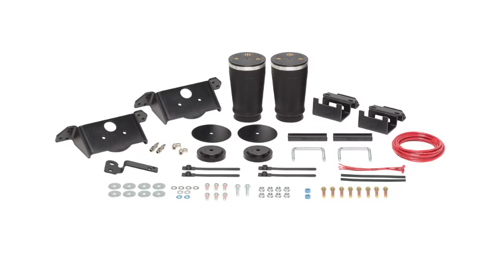 Firestone Ride-Rite Helper Spring Kit, Sport-Rite ™, Frame Mount, 3000 Pound Leveling Capacity, Adjustable from 5 to 100 PSI, Rubber – 2320
