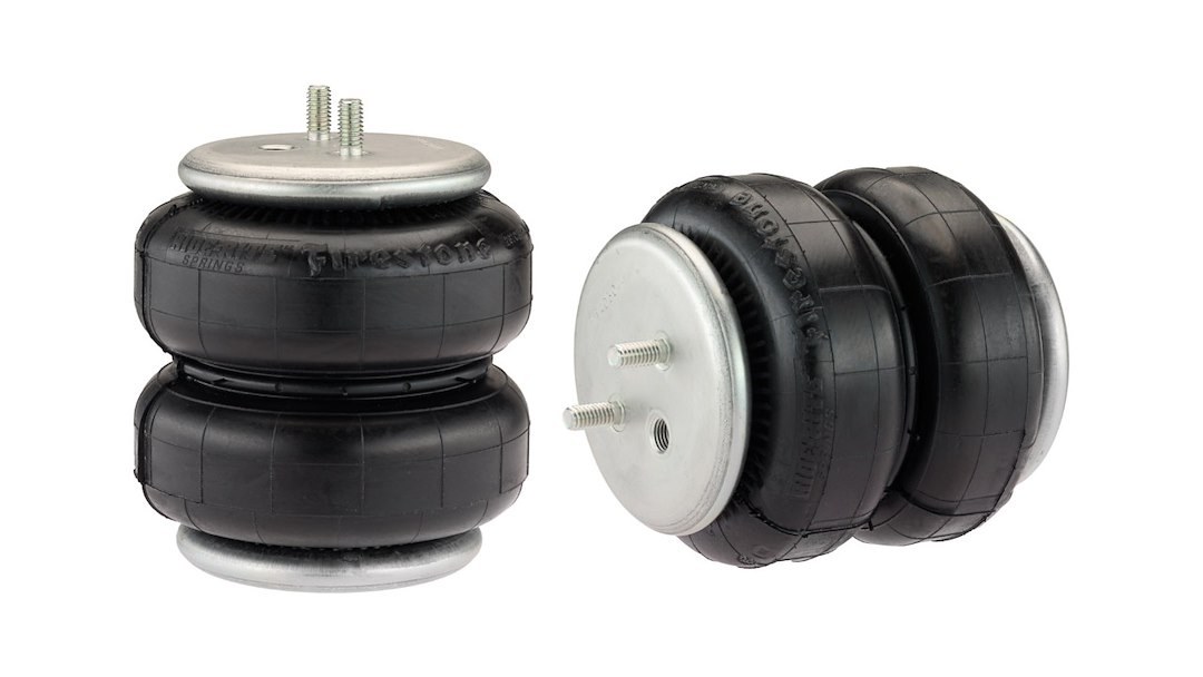Firestone Ride-Rite Helper Spring Kit, Air Spring, Frame Mount, 3200 to 5000 Pound Leveling Capacity, Adjustable from 5 to 100 PSI, Rubber – 2594
