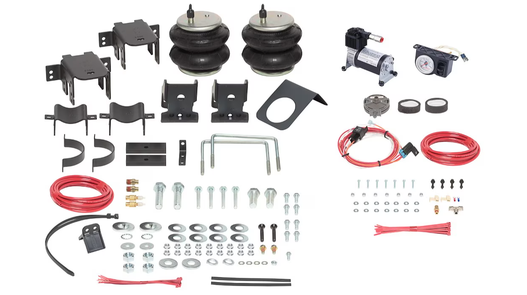 Firestone Ride-Rite Helper Spring Kit, All-IN One ™, Air Spring, Frame Mount, 3200 to 5000 Pound Leveling Capacity – 2801