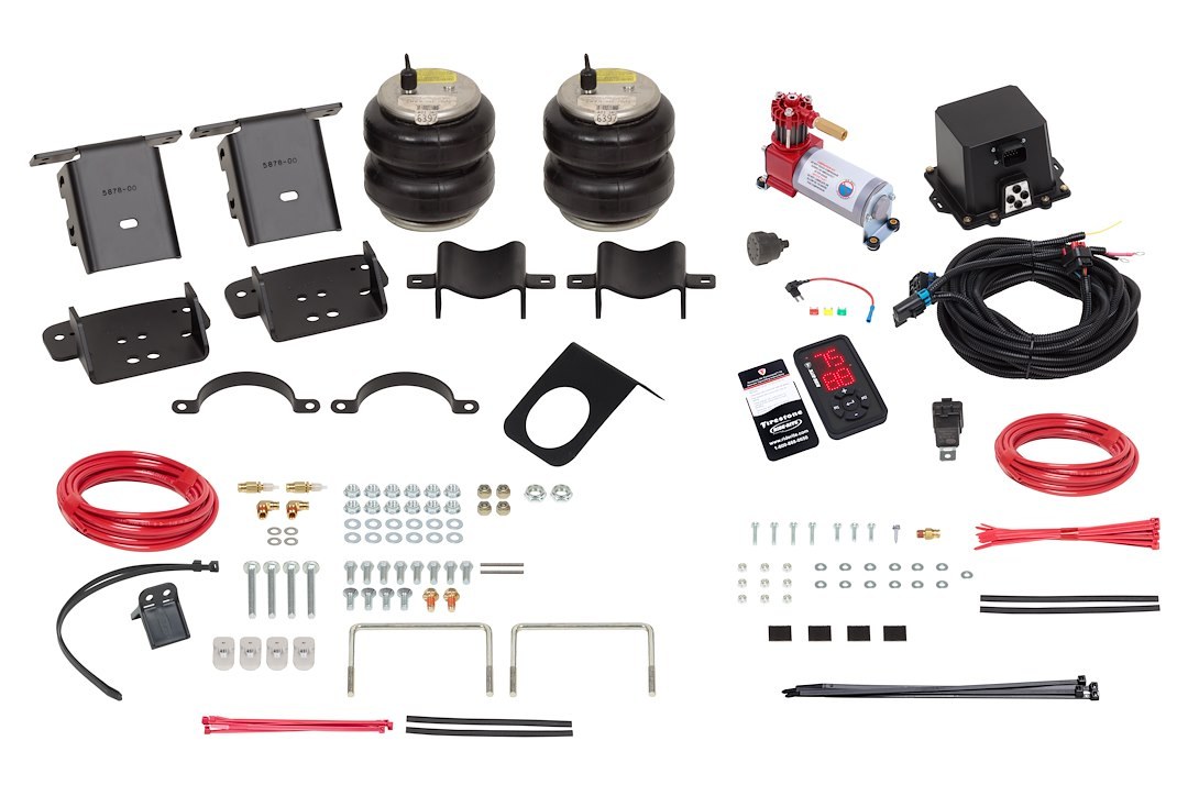 Firestone Ride-Rite Helper Spring Kit, All-IN One™, Air Spring/ All IN One, Wireless, Dual Leveling, Frame Mount – 2822
