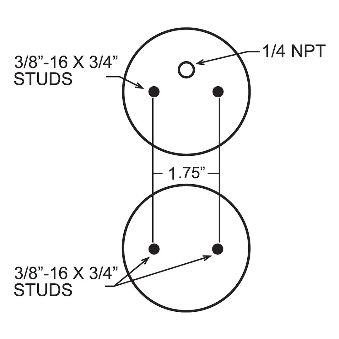 Firestone Ride-Rite Helper Spring Bellows, Replacement Double Bellows for Ride Rite Air Leveling Kits W21-760-2061 and W21-760-2488 – 6764