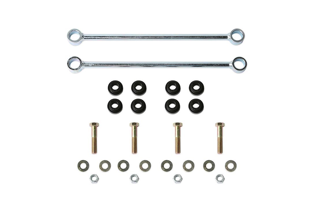 Fabtech Stabilizer Bar Link Kit, 8 Inch Lift, Black Bushing, Set of 2 – FTS22276