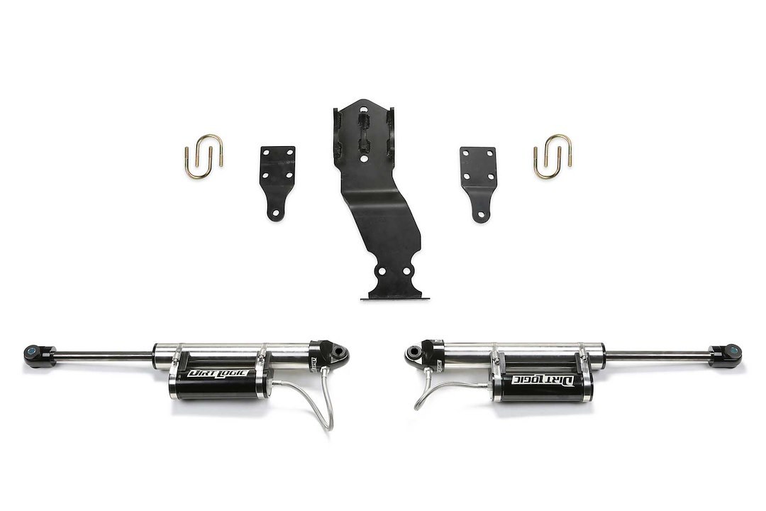 Fabtech Steering Stabilizer, Dirt Logic 2.25 ™, Dual, With Mounting Brackets, Set of 2, With Remote Reservoir – FTS22304
