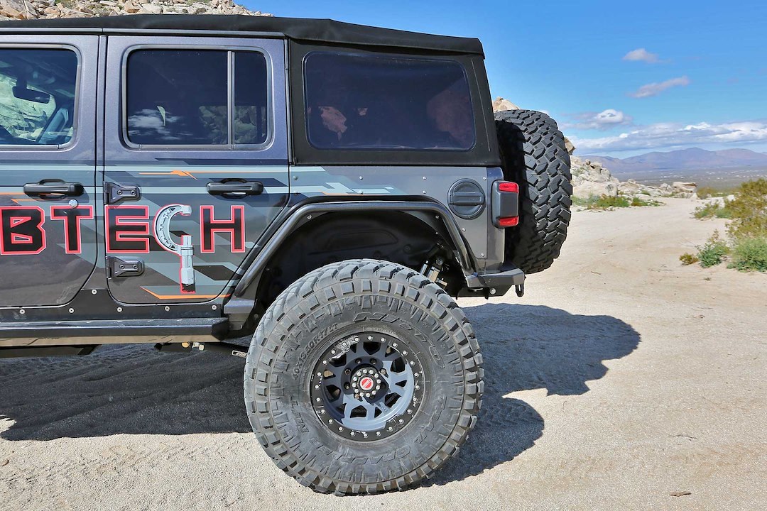 Fabtech Fender Flare, 4-1/2 Inch Width, Black, Steel, Set of 2 – FTS24213