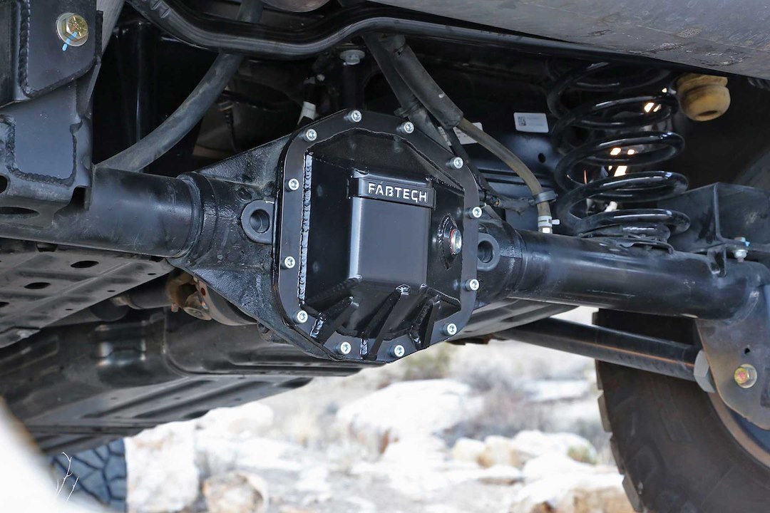 Fabtech Differential Cover, Dana M220, Without Girdle, With Fill Plug, Black, Steel, With Skid Plate – FTS24300
