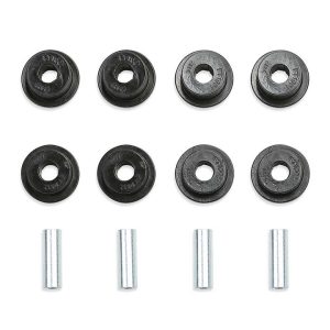 Fabtech Control Arm Bushing, Black, Urethane, Set of 8 Half Bushings/ 4 Sleeves, For Use with Fabtech Control Arms – FTS98022