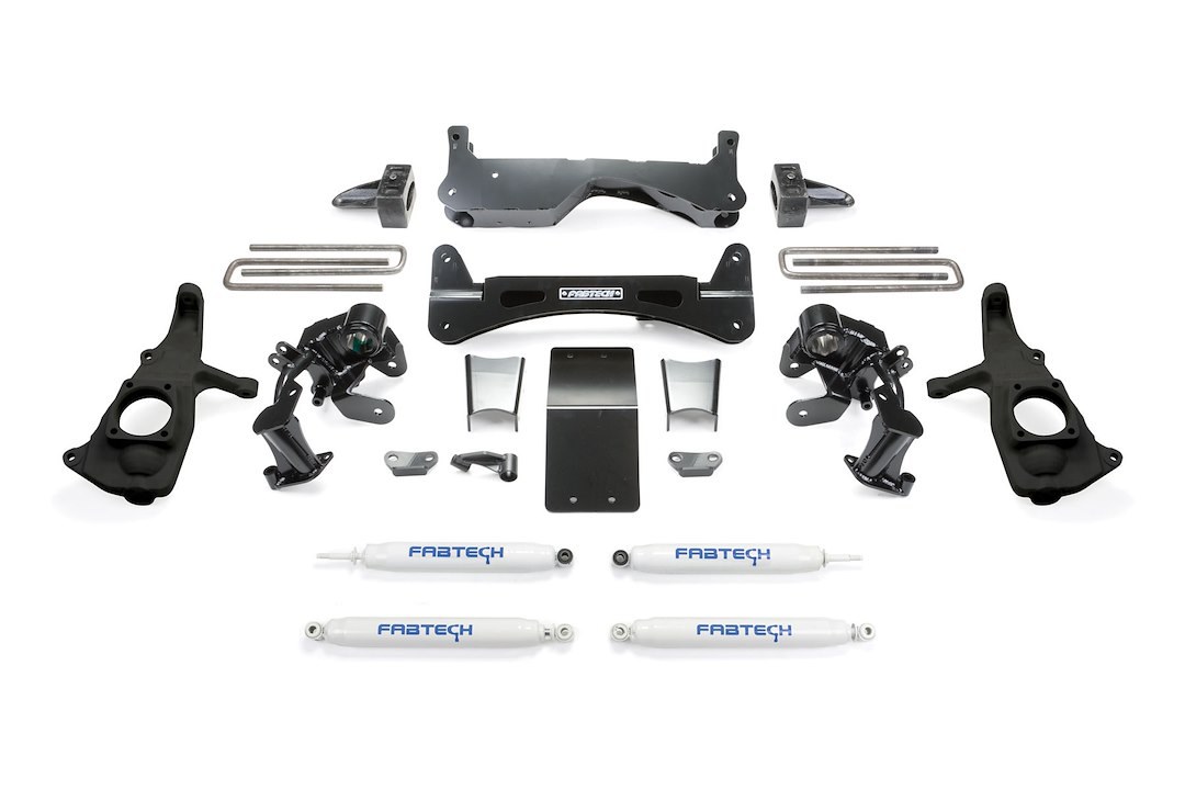 Fabtech Lift Kit Suspension, Rts ™ System, 6 Inch Front Lift, 4 Inch Rear Lift, With Front and Rear Performance Shock Absorbers – K1046