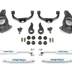 Fabtech Leveling Kit Suspension, Ultimate System, 3-1/2 Inch Front Lift, 0 Inch Rear Lift, With Front and Rear Performance Shock Absorbers – K1055