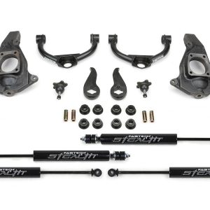 Fabtech Leveling Kit Suspension, Stealth Series, 3-1/2 Inch Front Lift, 0 Inch Rear Lift, With Front and Rear Stealth Shock Absorbers – K1055M