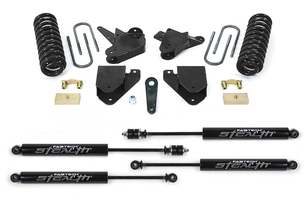 Fabtech Lift Kit Suspension, Stealth Series, 6 Inch Front Lift, 6 Inch Rear Lift, With Front and Rear Stealth Shock Absorbers – K2098M