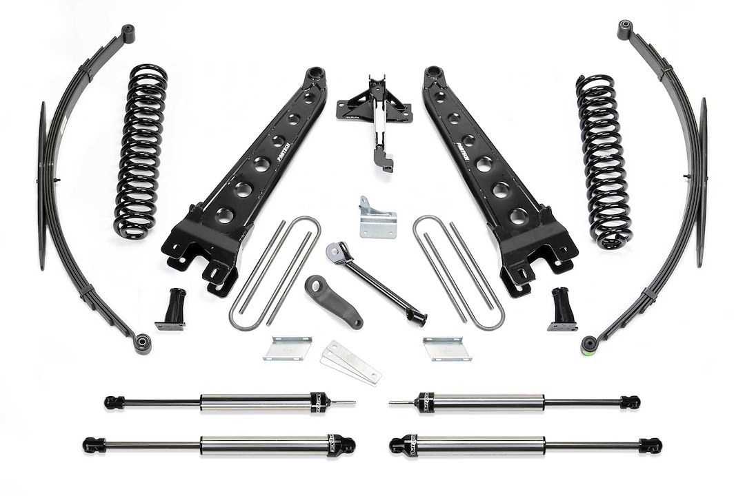 Fabtech Lift Kit Suspension, Dirt Logic SS, 8 Inch Front Lift, 6 Inch Rear Lift, With Front and Rear Dirt Logic SS Shock Absorbers – K2128DL