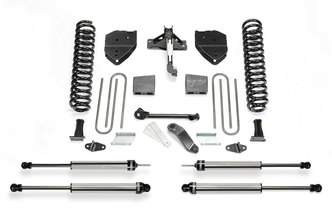 Fabtech Lift Kit Suspension, Dirt Logic, 4 Inch Front Lift, 4 Inch Rear Lift, With Front and Rear Dirt Logic Shock Absorbers IN Kit – K2252DL