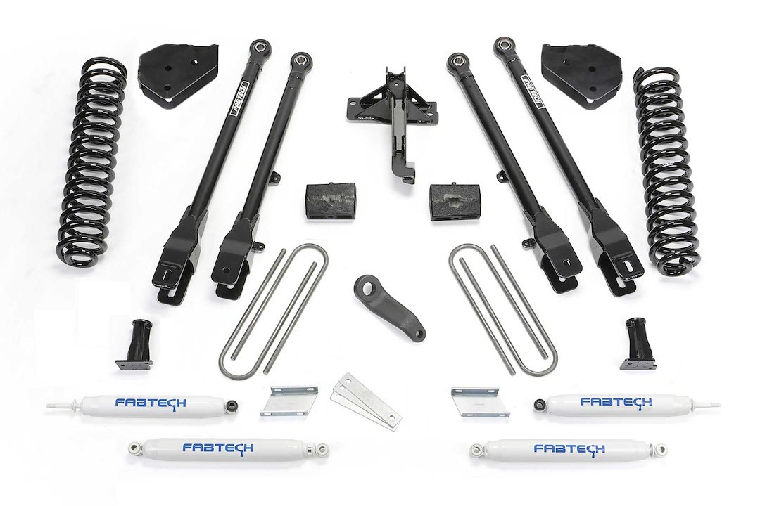 Fabtech Lift Kit Suspension, Performance, 6 Inch Front Lift, 6 Inch Rear Lift, With Front and Rear Performance Shock Absorbers IN Kit – K2257