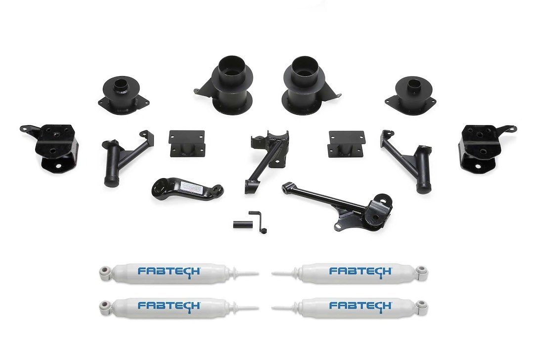 Fabtech Lift Kit Suspension, Performance System, 5 Inch Front Lift, 5 Inch Rear Lift, With Front and Rear Performance Shock Absorbers – K3066