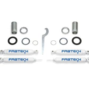 Fabtech Leveling Kit Suspension, Basic Adjustable Coilover System, 2-1/2 Inch Lift, With Front and Rear Performance Shock Absorbers – K7012