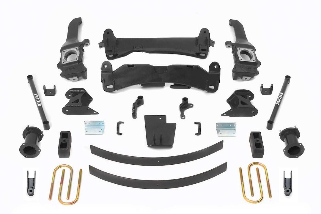 Fabtech Lift Kit Suspension, 6 Inch Front Lift, 6 Inch Rear Lift, Without Shock Absorbers IN Kit – Shock Change Not Necessary – K7034