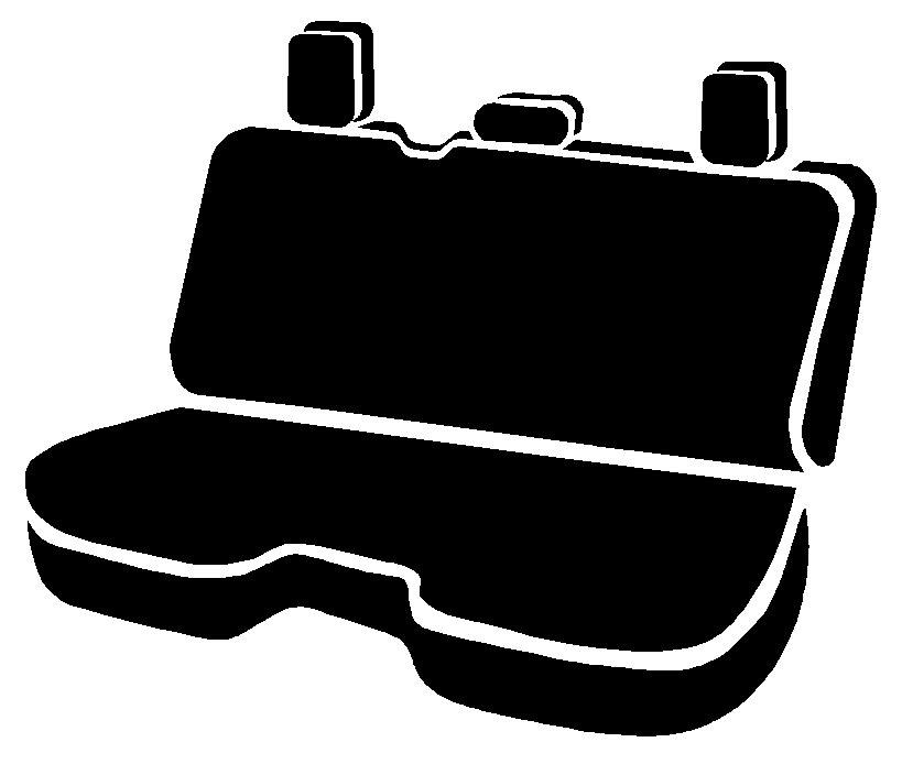 FIA Seat Cover, Leatherlite™, Bench Seat with Adjustable Headrests, Simulated Leather, Solid Black, For One Row – SL62-58BLK/BLK