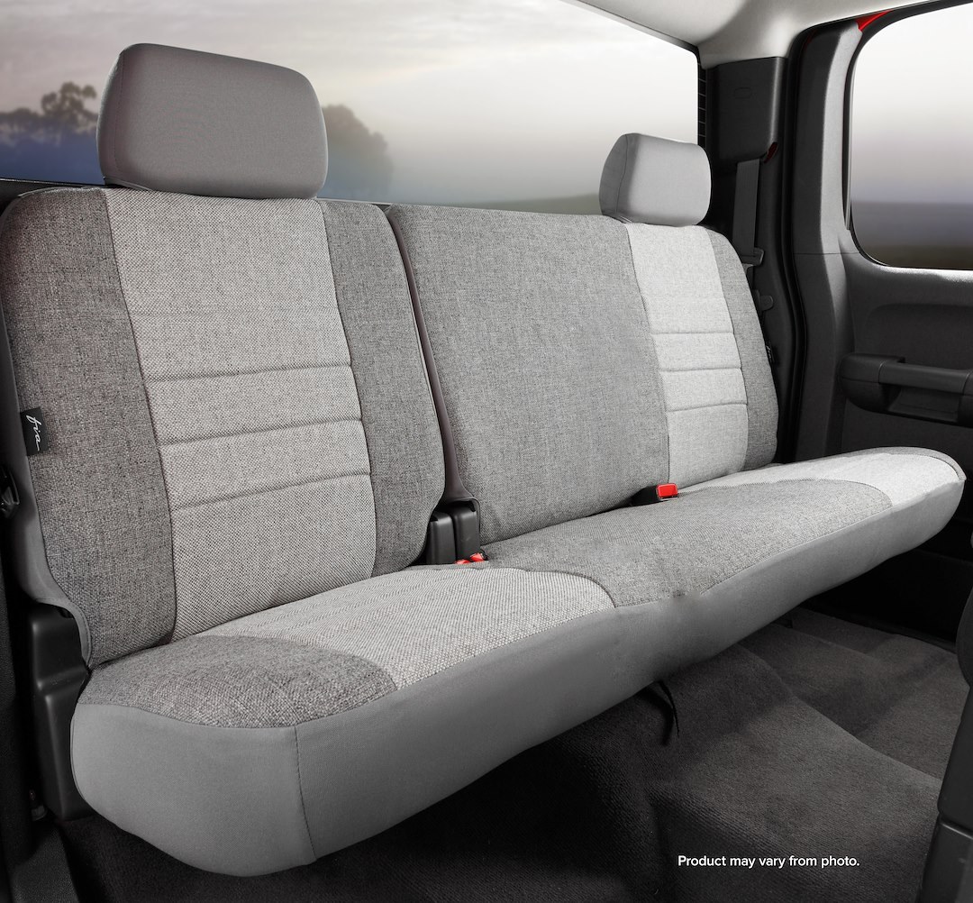 FIA Seat Cover, Oe™, 60 Driver/ 40 Passenger Split Seat with Adjustable Headrests, Tweed, Gray, For One Row – OE35-11 GRAY