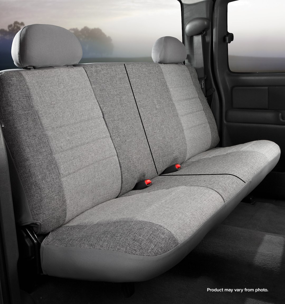 FIA Seat Cover, Oe™, 50 Driver/ 50 Passenger Split Seat with Adjustable Headrests, Tweed Fabric – OE35-13 GRAY