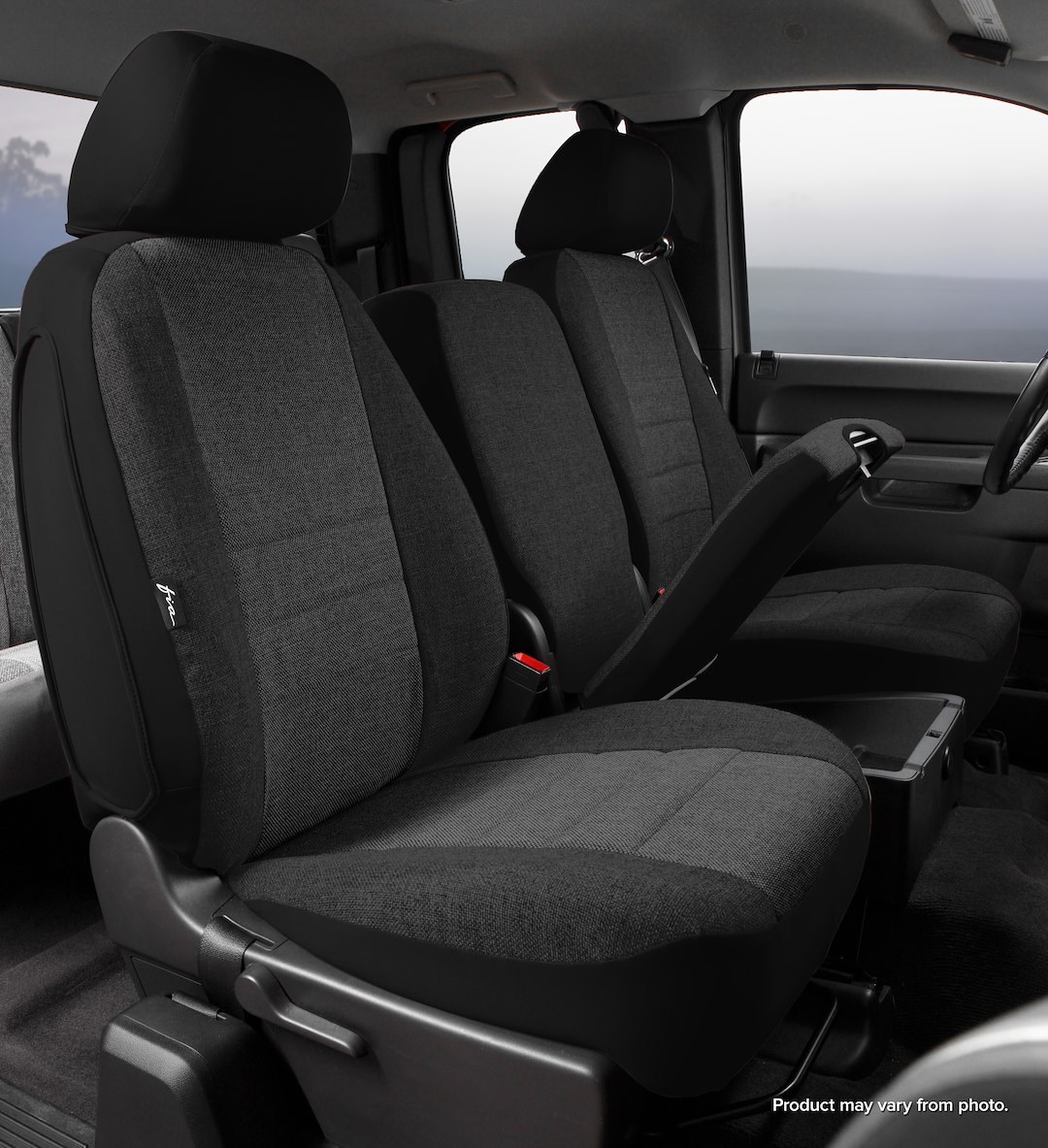 FIA Seat Cover, OEM30 Series, 40/20/40 Split Bench with Adjustable Headrests, Original Equipment (OE) Standard Fabric – OE37-36 CHARC