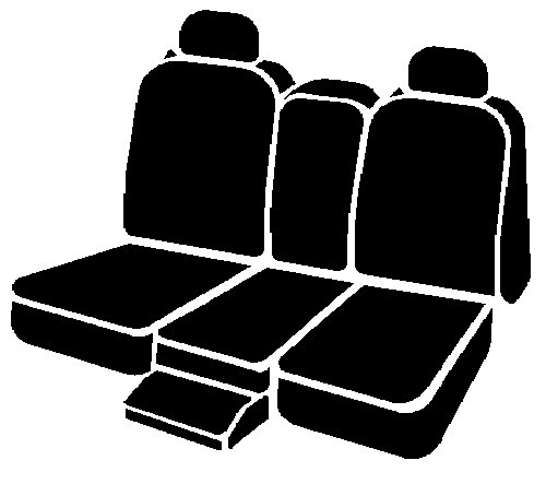 FIA Seat Cover, Oe™, 40/20/40 Split Bench Seat with Adjustable Headrests, Tweed, Charcoal, For One Row – OE39-47 CHARC