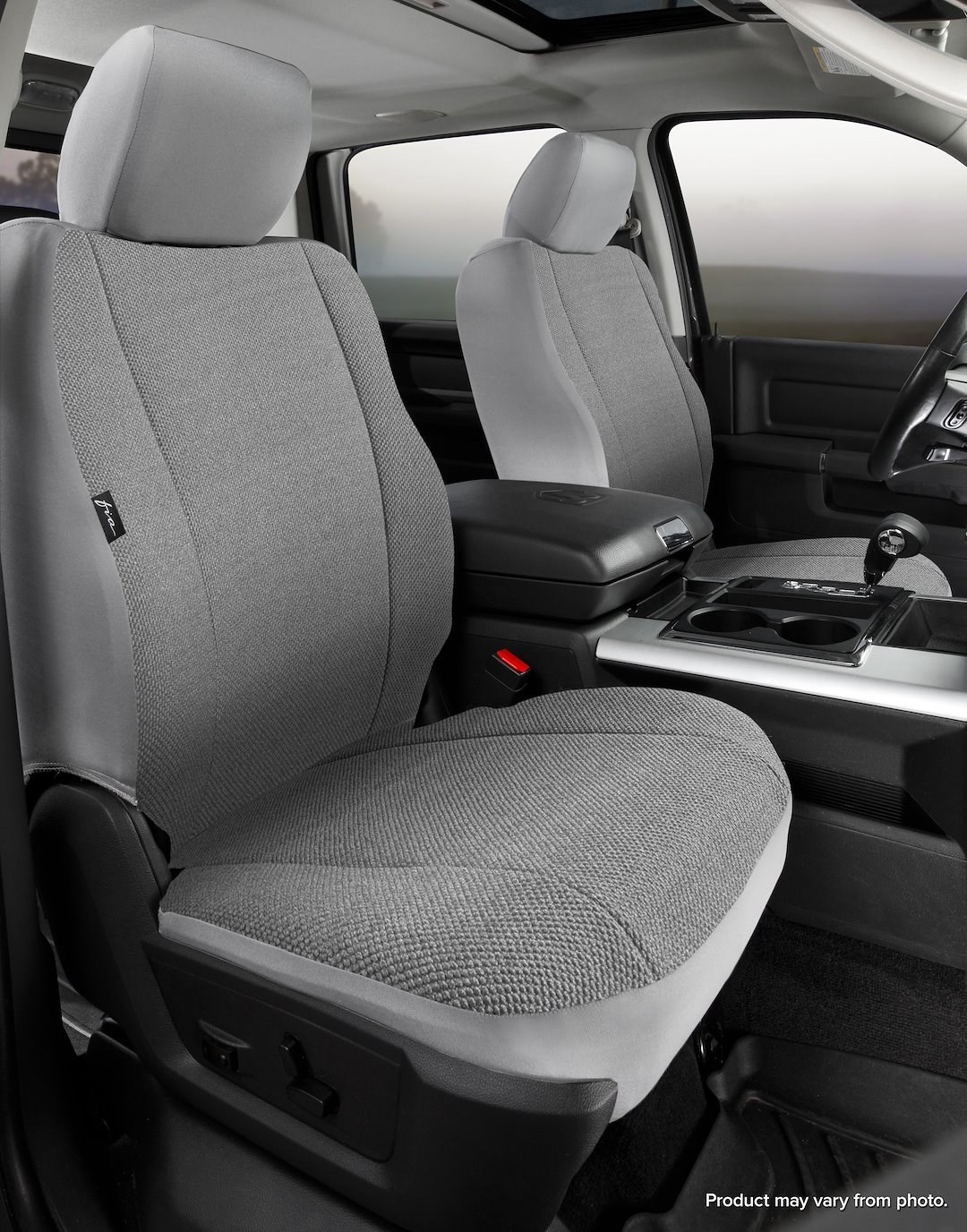 FIA Seat Cover, Solid Wrangler, Bucket Seat with Adjustable Headrests, Saddle Blanket, Gray, Set of 2 – TRS47-71 GRAY