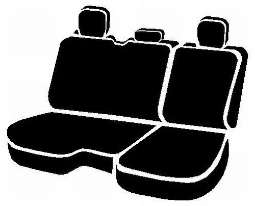 FIA Seat Cover, SP80 Series, 40 Driver/ 60 Passenger Split Bench with Adjustable Headrests, Polycotton, Charcoal Black, For One Row – SP82-60 BLACK