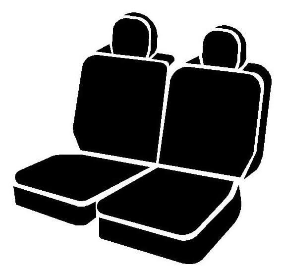 FIA Seat Cover, Seat Protector, 50 Driver/ 50 Passenger Split Seat with Adjustable Headrests, Polyester, Black, For One Row – SP85-13 BLACK