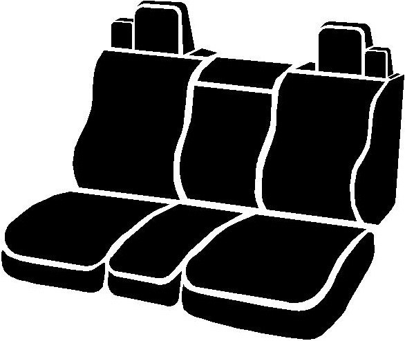 FIA Seat Cover, SP80 Series, 40/20/40 Split Bench with Adjustable Headrests, Polycotton, Charcoal Black, For One Row – SP87-17 BLACK