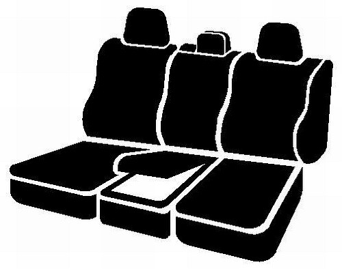 FIA Seat Cover, SP80 Series, 40/20/40 Split Bench with Adjustable Headrests, Polycotton, Charcoal Black, For One Row – SP87-28 BLACK
