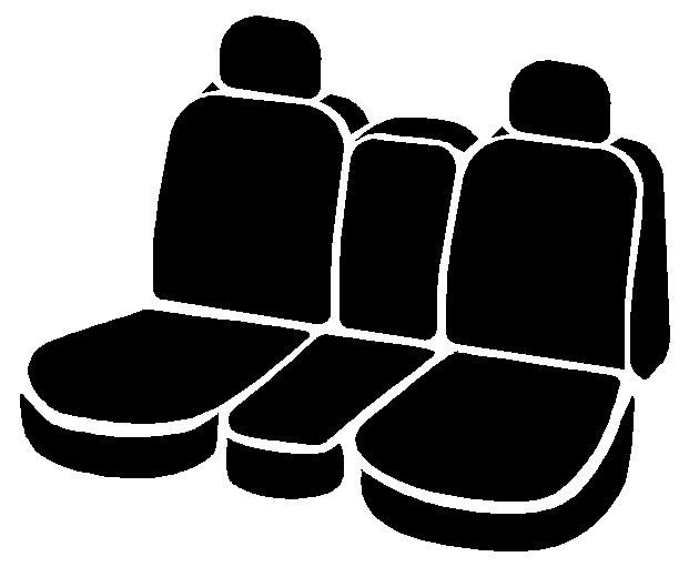 FIA Seat Cover, SP80 Series, 40/20/40 Split Bench with Adjustable Headrests, Polycotton, Charcoal Black, For One Row – SP88-31 BLACK
