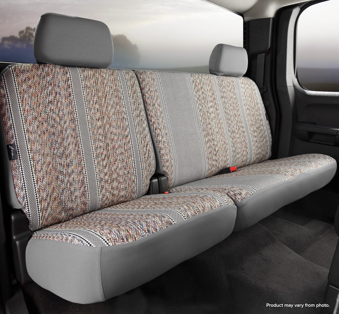 FIA Seat Cover, Wrangler, 60 Driver/ 40 Passenger Split Seat with Adjustable Headrests, Saddle Blanket, Gray, For One Row – TR45-10 GRAY