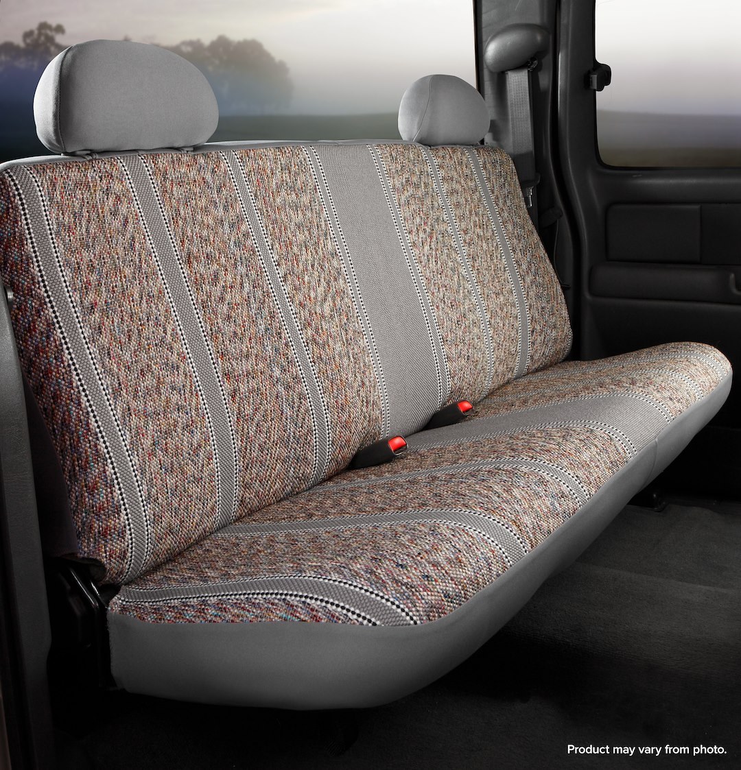 FIA Seat Cover, Wrangler, Bench Seat with Adjustable Headrests, Saddle Blanket, Gray, For One Row – TR45-12 GRAY