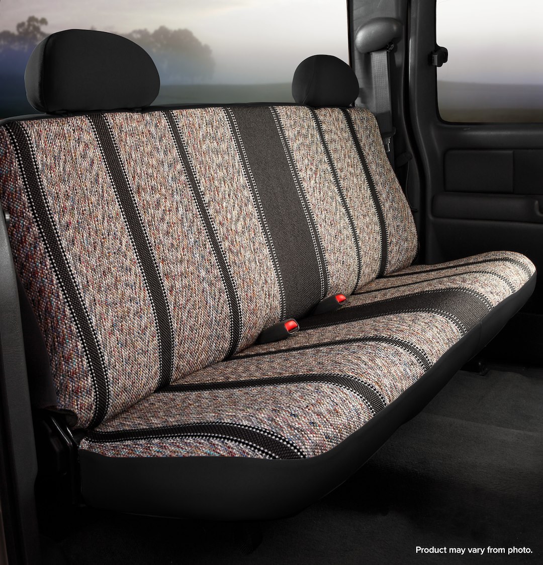 FIA Seat Cover, Wrangler, Seat Style Dh – Full Bench with 3 Adjustable Headrests, Saddle Blanket, Black, For One Row – TR45-14 BLACK