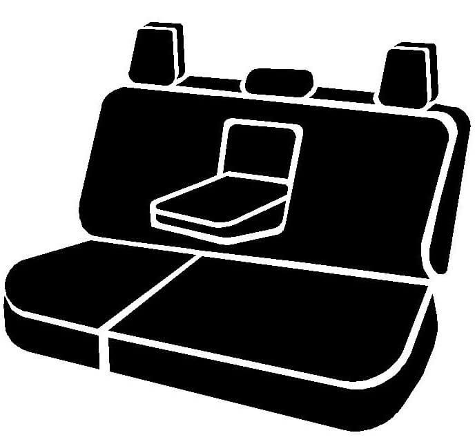 FIA Seat Cover, Wrangler, 60 Driver/ 40 Passenger Split Seat with Adjustable Headrests, Saddle Blanket, Black, For One Row – TR45-30 BLACK